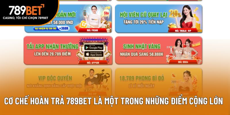 Cơ chế hoàn trả 789BET là một trong những điểm cộng lớn